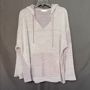 C&C California Heathered Gray V-Neck Sweater